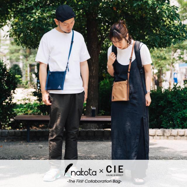 nakota × CIE GOING OUT MINI SHOULDER ナコタ シー ミニショルダーバッグ サコッシュ カバン 斜めがけ 縦型 撥水 軽量 耐水 耐久 コーデュラ メンズ レディース 日本製 アウトドア キャンプ 散歩 買い物 コラボ 別注_1
