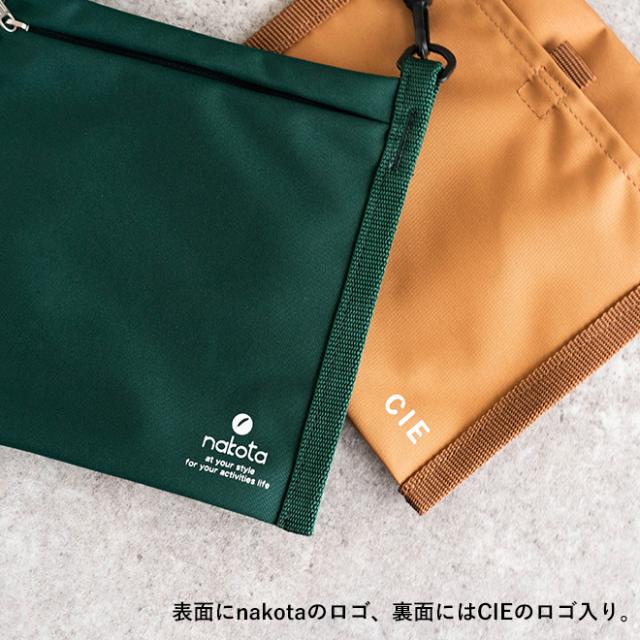nakota × CIE GOING OUT MINI SHOULDER ナコタ シー ミニショルダーバッグ サコッシュ カバン 斜めがけ 縦型 撥水 軽量 耐水 耐久 コーデュラ メンズ レディース 日本製 アウトドア キャンプ 散歩 買い物 コラボ 別注_5