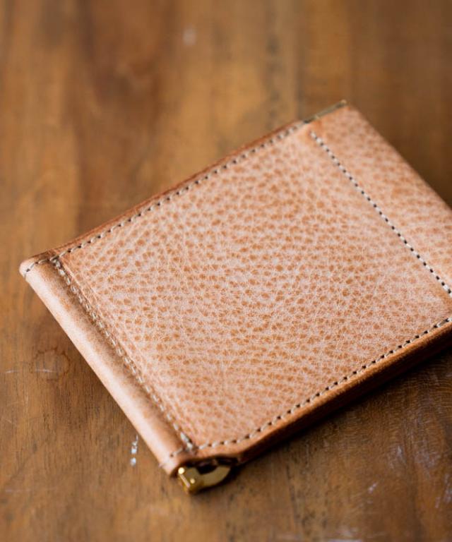 Re-ACT リアクト ALASKA LEATHER MONEY CLIP WALLET 財布 マネークリップ コンパクトウォレット アラスカレザー 本革 プレゼント ギフト グレー ベージュ 経年変化 小さい 小さめ 薄型 サイフ Re-ACT リアクト ALASKA LEATHER MONEY CLIP WALLET 財布