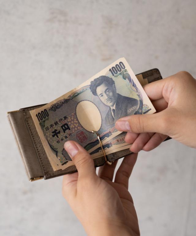 Re-ACT リアクト ALASKA LEATHER MONEY CLIP WALLET 財布