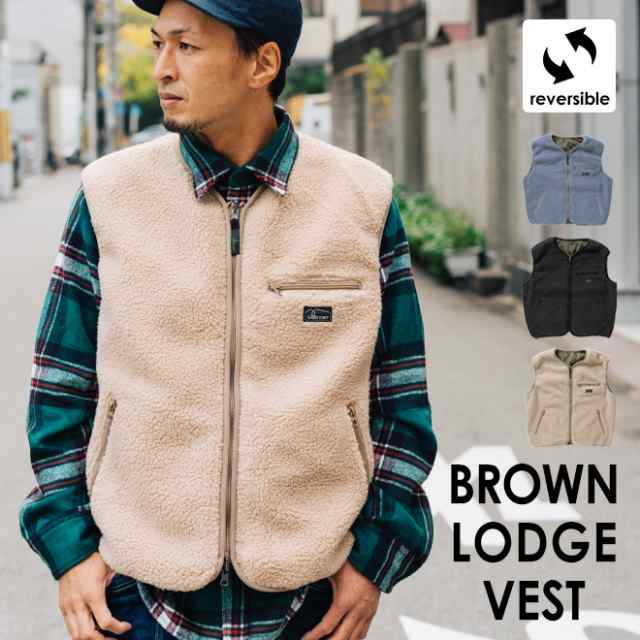 GOHEMP ゴーヘンプ BROWN LODGE VEST ブラウンロッジ ベスト メンズ