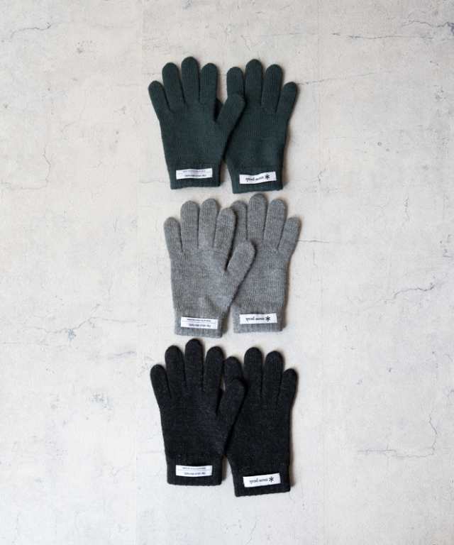 snow peak スノーピーク The Inoue Brothers イノウエブラザーズ Knit Gloves 手袋 無地 大きい メンズ  レディース アルパカ 防寒 キャン｜au PAY マーケット