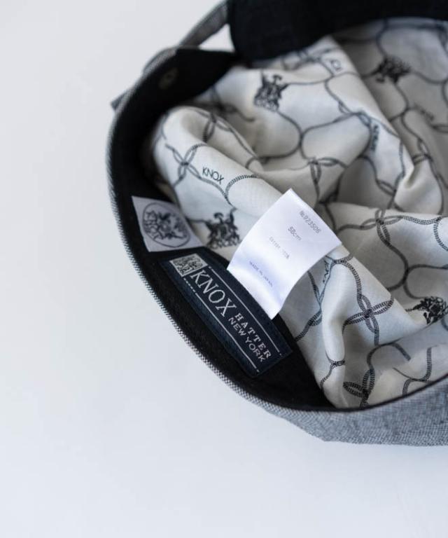 KNOX ノックス SIDE BELT HUNTING CAP サイドベルトハンチング 帽子 日本製 大きいサイズ メンズ レディース おしゃれ かっこいい プレゼント ギフト 春 夏 秋 冬 無地 柄 ブラック ベージュ グレー グレンチェック ピンチェック_17