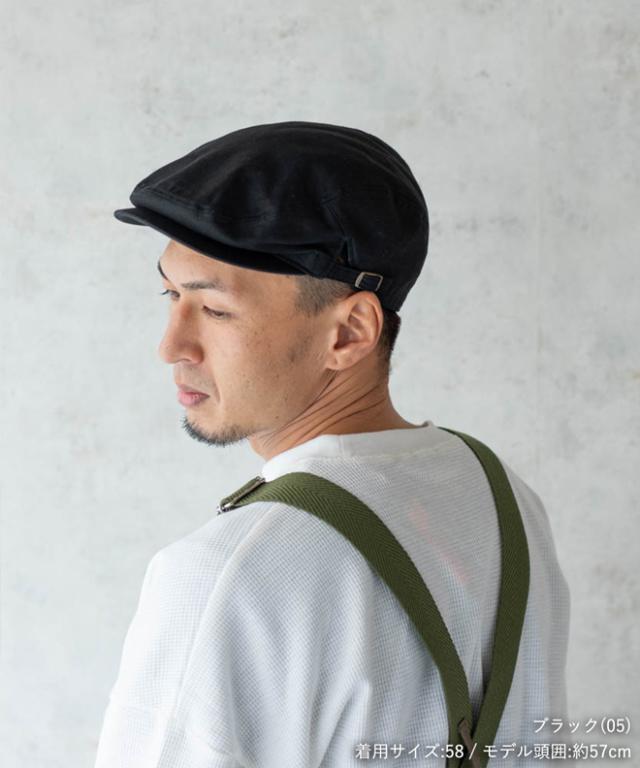 KNOX ノックス SIDE BELT HUNTING CAP サイドベルトハンチング 帽子 日本製 大きいサイズ メンズ レディース おしゃれ かっこいい プレゼント ギフト 春 夏 秋 冬 無地 柄 ブラック ベージュ グレー グレンチェック ピンチェック_4