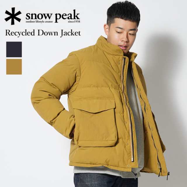 snow peak スノーピーク Recycled Down Jacket リサイクル ダウン ジャケット スタンドカラー 耐久 撥水 保温 軽量 洗濯可能 メンズ レデ