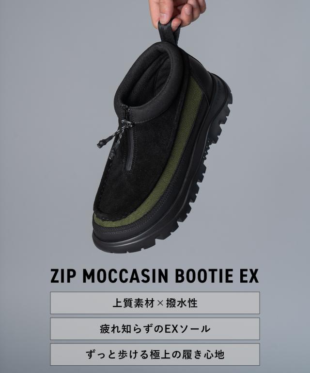 SHAKA シャカ ZIP MOCCASIN BOOTIE EX シャカ モカシンシューズ ジップブーティー モックシューズ モカシン ジップ付き シューズ ブーツ スリッポン 軽量 撥水 防寒 防滑 履きやすい アウトドア キャンプ タウンユース カジュアル メンズ レディース 秋冬 靴_2