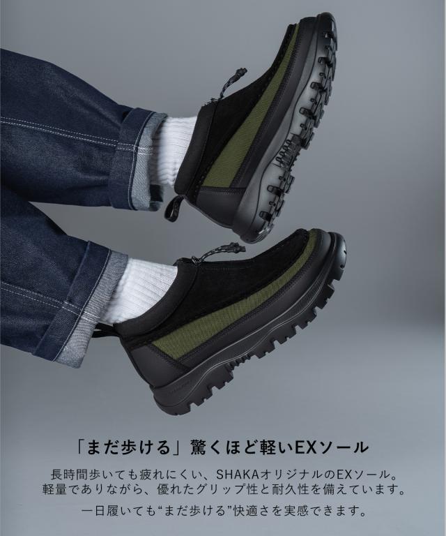 SHAKA シャカ ZIP MOCCASIN BOOTIE EX シャカ モカシンシューズ ジップブーティー モックシューズ モカシン ジップ付き シューズ ブーツ スリッポン 軽量 撥水 防寒 防滑 履きやすい アウトドア キャンプ タウンユース カジュアル メンズ レディース 秋冬 靴_5