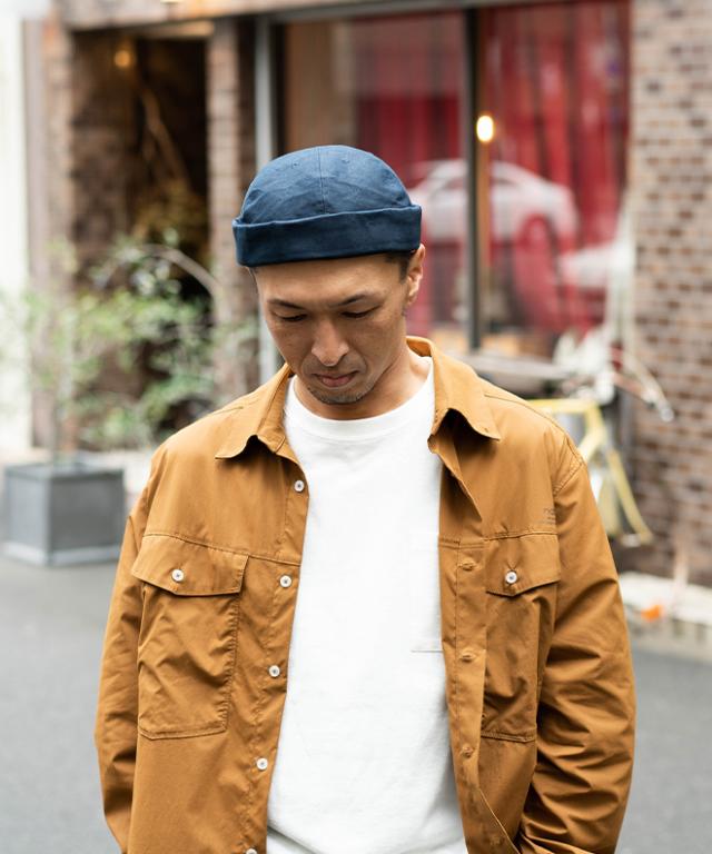 HIGHER ハイアー JAPANESE PAPER DUCK FISHERMAN フィッシャーマンキャップ ロールキャップ 帽子 メンズ レディース コットン ツバ無し 和紙 日本製 春 夏 無地 ワーク アメカジ 黒 ブラック ベージュ カーキ フィッシャーマンキャップ ロールキャップ 帽子 メンズ レディース