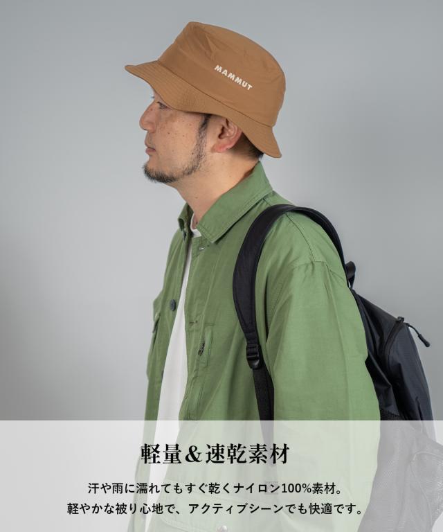 mammut マムート ハイランド バケット ハット 帽子  バケットハット 防風 防水 速乾 メンズ レディース キャンプ アウトドア アジアンフィット キャンプ 釣り アウトドア 登山 GORE-TEX 高機能 高性能 丈夫 強い 頑丈 手洗い可能 黒 緑_2