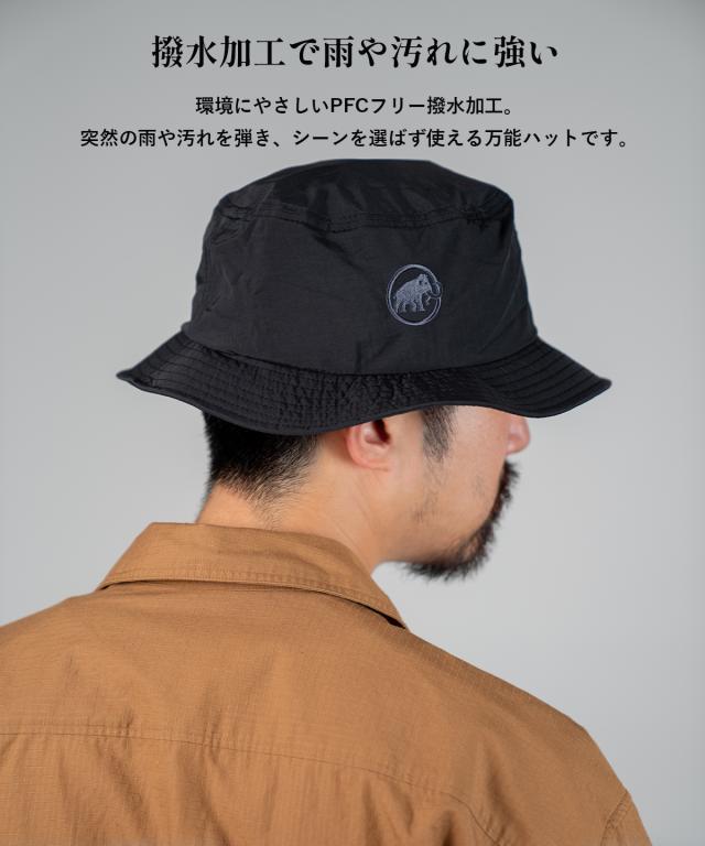 mammut マムート ハイランド バケット ハット 帽子  バケットハット 防風 防水 速乾 メンズ レディース キャンプ アウトドア アジアンフィット キャンプ 釣り アウトドア 登山 GORE-TEX 高機能 高性能 丈夫 強い 頑丈 手洗い可能 黒 緑_3