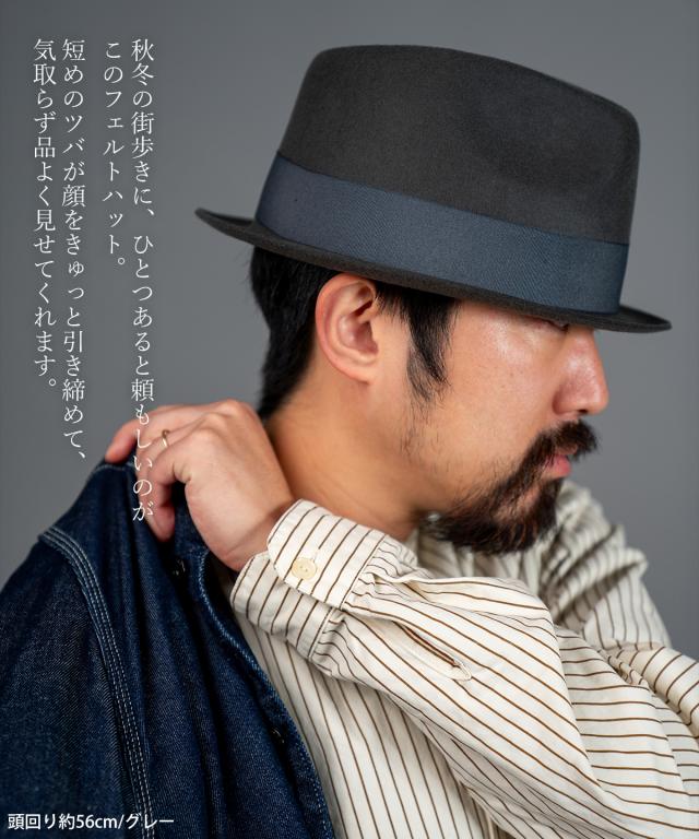 ReqHatter  【レックハッター】 SHORT BRIM HAT 帽子 ハット フェルトハット メンズ レディース ウール ブラック_2