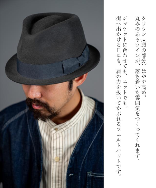 ReqHatter  【レックハッター】 SHORT BRIM HAT 帽子 ハット フェルトハット メンズ レディース ウール ブラック_3