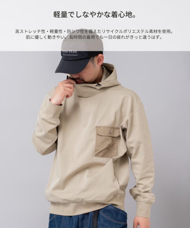 snowpeak スノーピーク Insect Shield Hoodie インセクトシールド フーディー パーカー 長袖 メンズ レディース ユニセックス 防虫加工 高機能素材 ストレッチ 春 夏 アウトドア キャンプ 軽量 防シワ_2