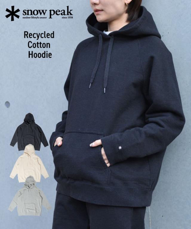snowpeak スノーピーク リサイクル コットン フーディー Recycled Cotton Hoodie 無地 シンプル ウェア パーカー スウェット メンズ レディース S M L XL 秋 冬 キャンプ 大きめ_1