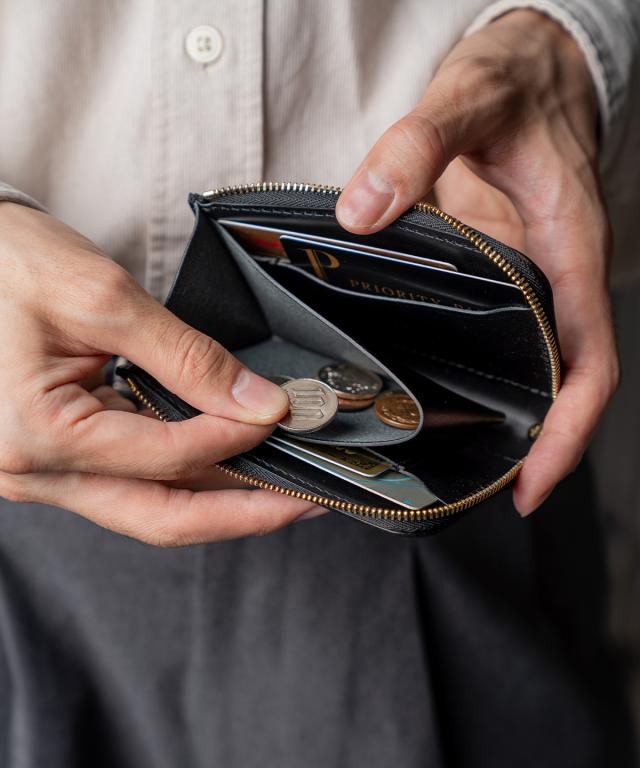 REACT リアクト SHELL CORDVAN L ZIP COMPACT WALLET 財布 メンズ レディース 革 コードバン レザー 日本製 プレゼント ギフト 贈り物 お祝い 小さい ミニ_5