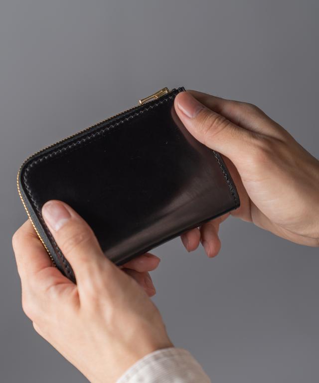 REACT リアクト SHELL CORDVAN L ZIP COMPACT WALLET 財布 メンズ レディース 革 コードバン レザー 日本製 プレゼント ギフト 贈り物 お祝い 小さい ミニ_7