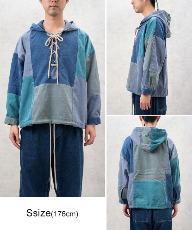 HAVE A GRATEFUL DAY LACE UP HOODIE ハブ ア グレートフル デイ レース アップ フーディー パーカー アウター メンズ レディース パッチワーク_11