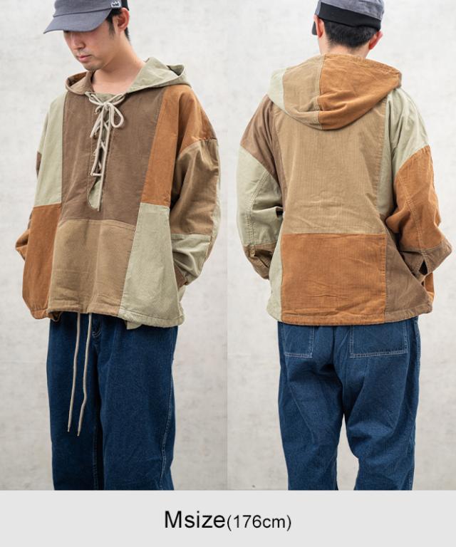 HAVE A GRATEFUL DAY LACE UP HOODIE ハブ ア グレートフル デイ レース アップ フーディー パーカー アウター メンズ レディース パッチワーク_7