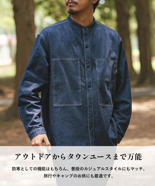 GOHEMP ゴーヘンプ WORKN NO COLLAR SHIRTS メンズ レディース デニム 