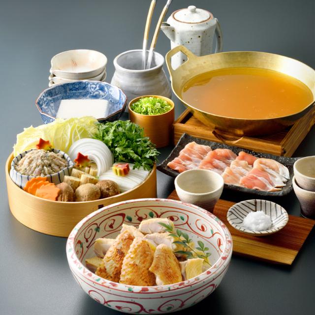 創業安政三年 下鴨茶寮 熊本県産 天草大王の水炊き 3人前 送料無料 冷蔵 惣菜 お鍋 天草大王 もも肉 つみれ 手羽先 野菜 豆腐 鶏出汁 簡単調理 老舗 お取り寄せ_1