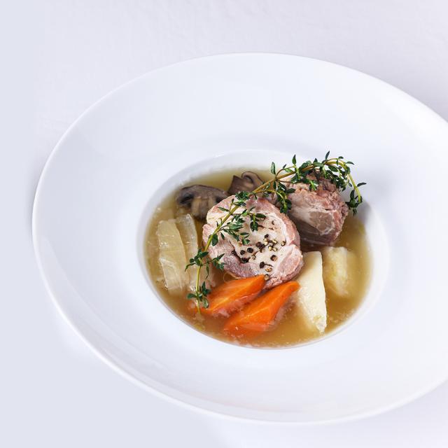 HIRAMATSU GOURMET 美瑛豚のポトフ 4個 北海道/四国/九州・沖縄送料別 「ジャルダン ポール・ボキューズ」星野晃彦シェフ監修 豚肉 北海道 スープ お取り寄せ_2