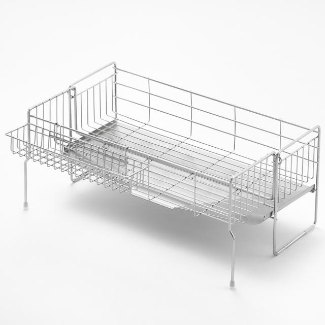 ヨシカワ シンクサイド  幅の広がる水切り ハイ 幅15×奥行47cm 送料無料 yoshikawa 水切りラック シンク キッチン用品 日本製 国産 ステンレス製 メーカー直送_5