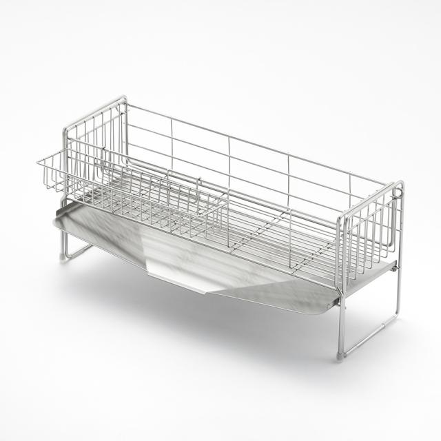 ヨシカワ シンクサイド  幅の広がる水切り ハイ 幅15×奥行47cm 送料無料 yoshikawa 水切りラック シンク キッチン用品 日本製 国産 ステンレス製 メーカー直送_4