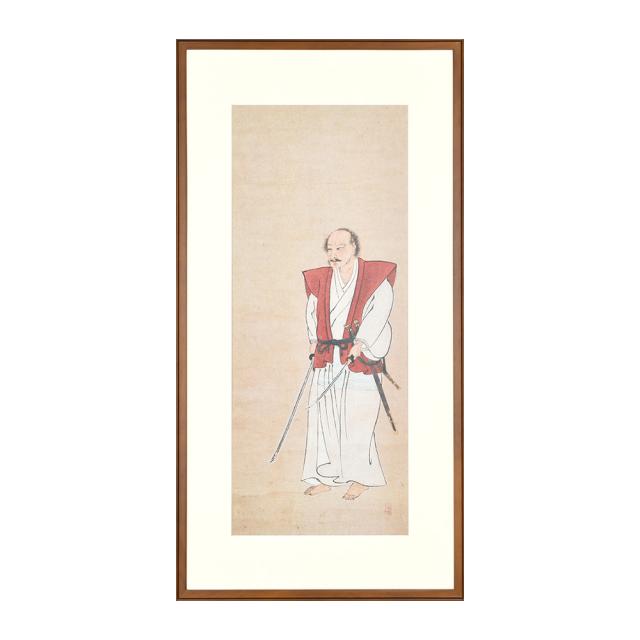 株式会社MORITA 宮本武蔵名品コレクション 宮本武蔵像 額装 原寸大複製 送料無料 島田美術館 公認 認定書 熊本県 指定重要文化財 武蔵 肖像 原寸サイズ