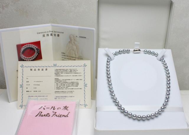 パールハヤシ 7.5〜8mm アコヤ真珠 グレーブルーネックレス 指定日不可 送料無料 パール ネックレス 真珠 ブラックフォーマル お取り寄せ メーカー直送_5