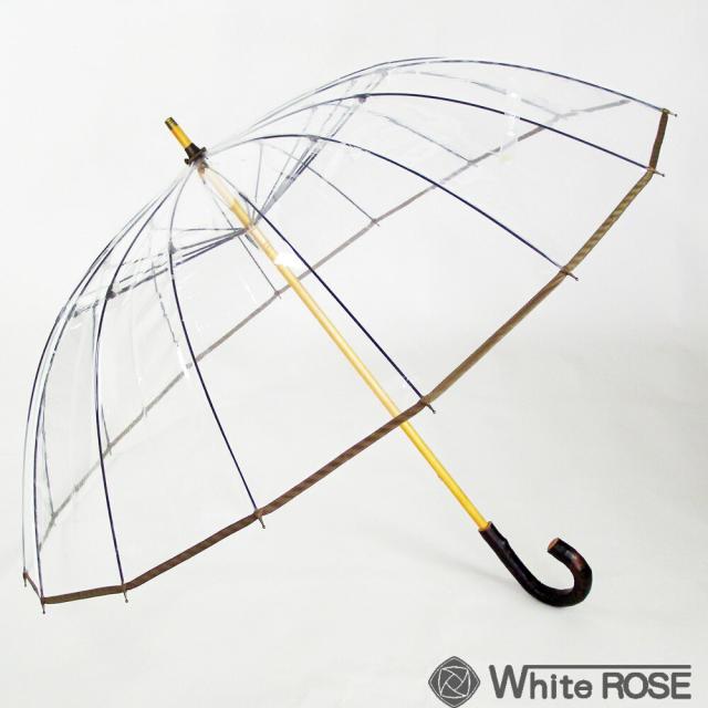 【着日指定不可】かてーる16 桜 オリーブ ホワイトローズ WHITE ROSE 送料無料 雨傘 16本骨 ビニール傘 傘 高級の通販は 13,200円
