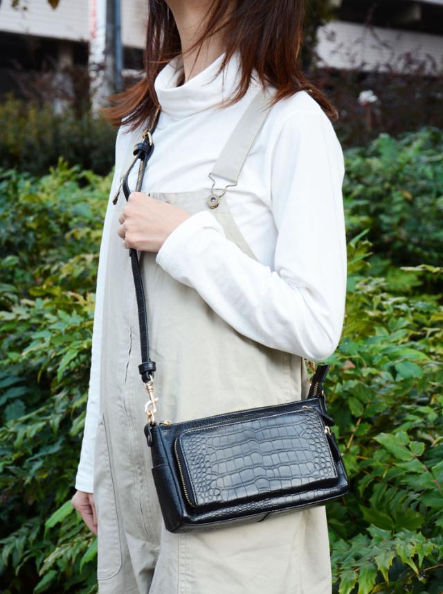 PICORA 牛革3WAYお財布バッグ レッド レザー ピコラ 送料無料 鞄 バッグ