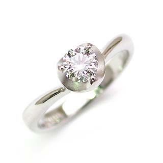 AneCan掲載 Brand アニーベル Pt ダイヤモンドデザインリング 婚約指輪・エンゲージリング ソリティア 一粒