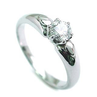AneCan掲載 Brand アニーベル Pt ダイヤモンドデザインリング 婚約指輪・エンゲージリング ソリティア 一粒の通販は