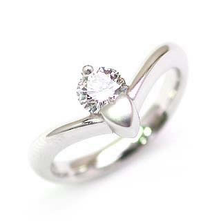 AneCan掲載 Brand アニーベル Pt ダイヤモンドデザインリング 婚約指輪・エンゲージリング ソリティア 一粒の通販は