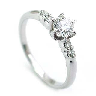 AneCan掲載 Brand アニーベル Pt ダイヤモンドデザインリング 婚約指輪・エンゲージリング メレの通販は