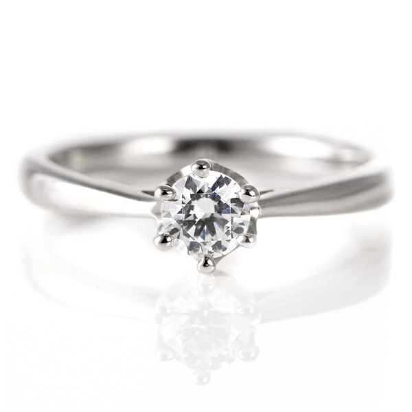 婚約指輪 ダイヤモンド ダイヤ プラチナ リング 0.3ct 天然石 エンゲージリング 鑑別書