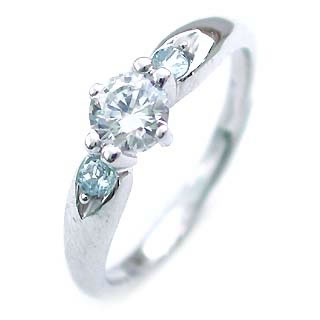 婚約指輪 ダイヤモンド エンゲージリング3月誕生石 アクアマリン 315,000円