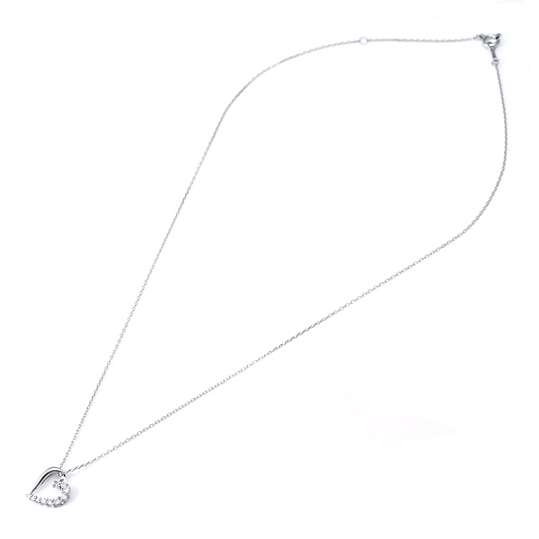 レビュー高評価 ネックレス ダイヤモンド 0.17ct レディース ダイヤモンドネックレス ネックレス レディース ホワイトゴールド 10粒_2