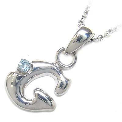 ネックレス イニシャル 「G」イニシャルモチーフ3月誕生石 アクアマリンペンダントネックレスCanCam掲載 の通販は 8,232円