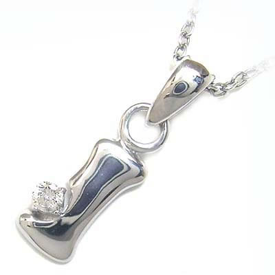 イニシャル 「I」イニシャルモチーフ4月誕生石 ダイヤモンドペンダントネックレスCanCam掲載の通販は