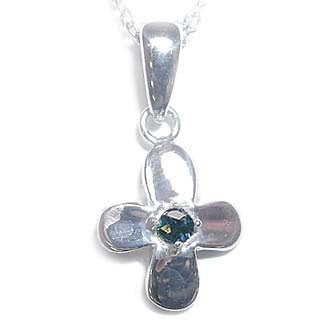 9月誕生石 サファイアペンダントネックレス フラワーモチーフ の通販は