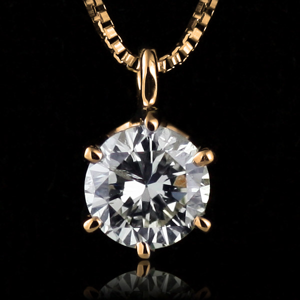 ダイヤモンド ネックレス 一粒 ゴールド 0.4カラット 鑑定書付 0.48ct Eカラー VVS2クラス 3EXカット GIA ダイヤモンド ネックレス 一粒 K18 0.4カラット イエロー