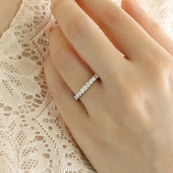 ダイヤ エタニティ リング 0.5ct プラチナ900 ハーフ エタニティ エタニティリング Diamond Eternity_2