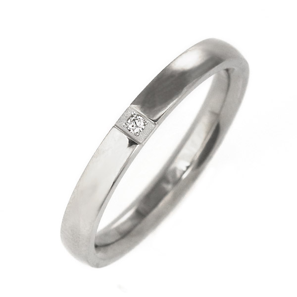 結婚指輪 マリッジリング プラチナ チタン コンビ ダイヤモンド 一粒 Tomo me トモミ ペア ブランド シンプル 人気 刻印無料 ストレート セール オーダー 結婚指輪 マリッジリング プラチナ チタン コンビ ダイヤモンド 一粒