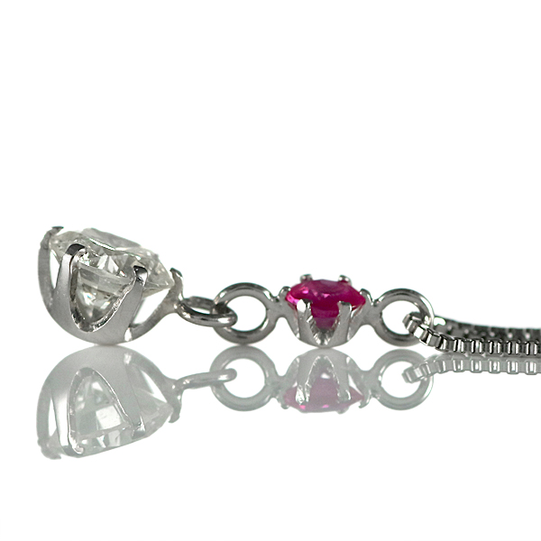 ネックレス ダイヤモンド ネックレス プラチナ ダイヤモンド ネックレス ダイヤモンド ダイヤ 0.3カラット レディース ルビー 誕生日プレ