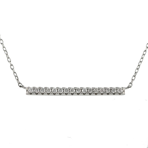 プラチナ ダイヤモンド ネックレス 0 2カラット バー 棒 デザイン ネックレス ペンダント レディース ジュエリーの通販はau Pay マーケット Suehiro