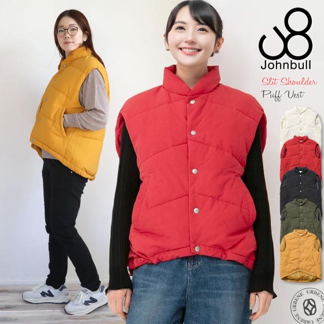 【 ダウンベストのような暖かさ 】ジョンブル レディース Johnbull シンサレート スリット ショルダー パフベスト ( jl243l13 )  軽量 中綿入り ケープベスト アウター  チョッキ ブルゾン ジャケット コート 防寒着 暖かい 保温 John bull おしゃれ アーベンの通販は