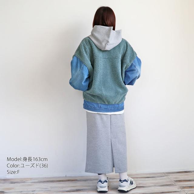 Gジャン アントゲージ ANTGAUGE ボア×デニム 切替え ボアGジャン