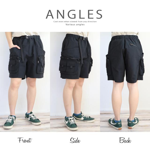 カーゴパンツ オーディエンス Audience 60/40クロス ストレージカーゴ ツールカーゴ ショーツ ( AUD3541 / AUD3671 ) ワイドパンツ ワーク ミリタリー ロクヨンクロス メンズ ボトムス おしゃれ アーベン ショートパンツ 収納力とギア感のあるディテール_5