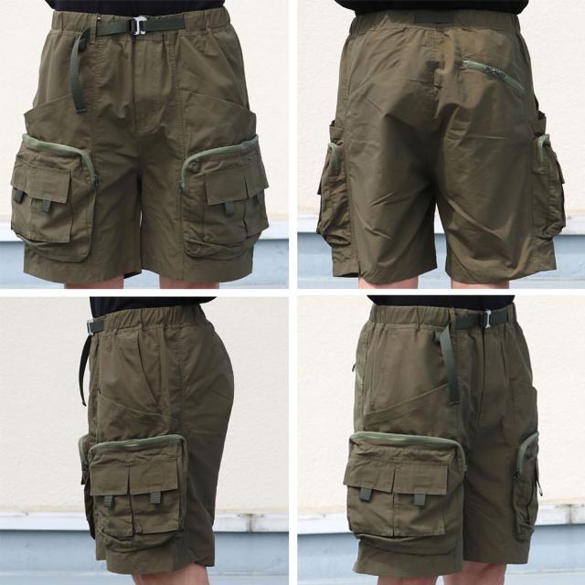 カーゴパンツ オーディエンス Audience 60/40クロス ストレージカーゴ ツールカーゴ ショーツ ( AUD3541 / AUD3671 ) ワイドパンツ ワーク ミリタリー ロクヨンクロス メンズ ボトムス おしゃれ アーベン ショートパンツ 収納力とギア感のあるディテール_7